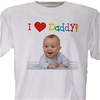 I Love Daddy  Personalized Photo T-Shirt