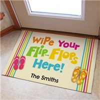 Personalized  Doormat - Flip Flops Beach House