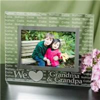 Personalzied We Love You Glass Picture Frame