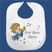 God Bless Baby Boy Bib