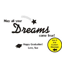 Dreams Come True Graduation Keepsake Heart Clock