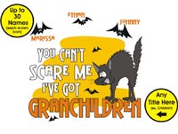 Can't Scare Me Personalized Halloween Apron