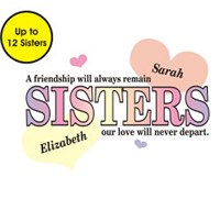 Sisters Friendship Personalized Totebag