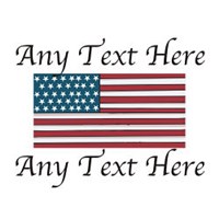 American Flag Personalized Military License Plate