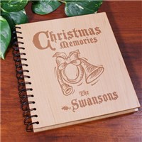Holiday Memories Personalized Wood Photo Album