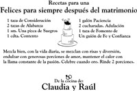 Grabado feliz nunca después de la caja de la receta