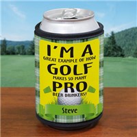 Personalized Pro Beer Drinkers Golf Can Wrap Koozie 342529