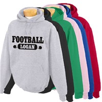 Personalized Football Hooded Youth Sweatshirt