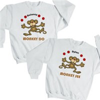 Just Monkey Around Twin Personalized Youth Sweatshirt