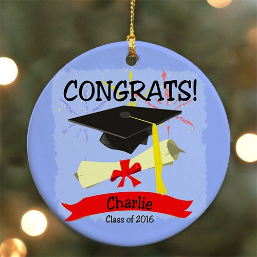 Personalized ceramic graduation christmas ornament Personalized Ceramic Graduation Christmas Ornament | GiftsForYouNow.com