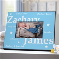 Printed Baby Boy Picture Frame Personalized Baby Photo Frame
