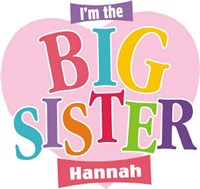 Custom Printed Big Sister Picture Frame