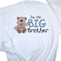I am the Brother Teddy Bear Personalized Youth Sweatshirt