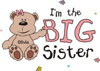 I am the Sister Teddy Bear Personalized Youth T-shirt