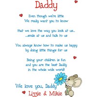 I Love You, Daddy Black Bi-Fold Personalize Picture Frame