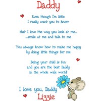 I Love You, Daddy Black Bi-Fold Personalize Picture Frame
