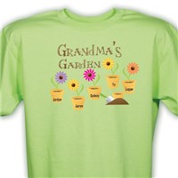 Personalized Grandma Garden Tee Shirt