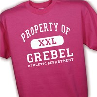 Personalized Property Of Athletic T-Shirt 33852X