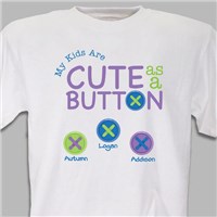 Personalized Cute As A Button T-Shirt 36222X