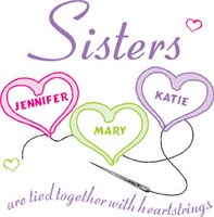Sisters Heartstrings Personalized Totebag