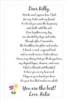 To My Sister... Beveled Glass Picture Frame