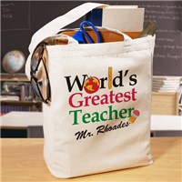 Personalized Teacher Tote Bags | Personalized Teacher Canvas Tote Bag from 0