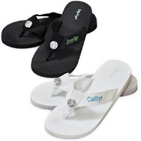 Embroidered Ladies Flip Flops D1600X