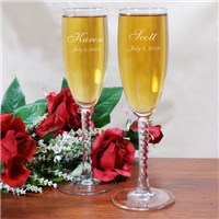 Personalized Wedding Toast Champagne Flutes