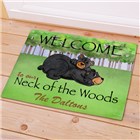 Personalized Bear Neck Of The Woods Doormats