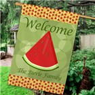 Personalized Watermelon Summer House Flags