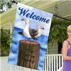 Personalized Seagulls House Flags