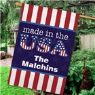 Personalized Made In The USA Patriotic House Flags