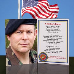 A Soldiers Prayer Personalized Photo Bi-Fold Keepsake Plaque