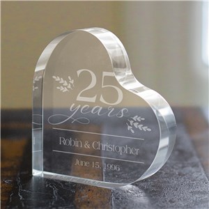 GiftsForYouNow Engraved Anniversary Heart Clock Keepsake