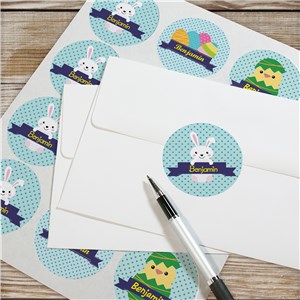 Image of Kid's Easter Personalized Stickers