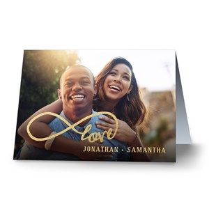 Personalized Infinity Valentine Photo Card by Gifts For You Now