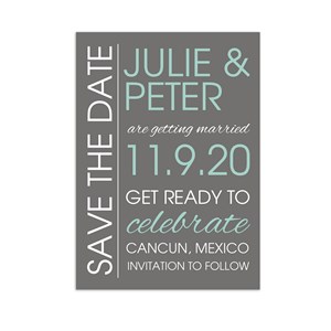 Image of Personalized Get Ready to Celebrate Save the Date Cards