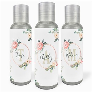 Personalized Floral Name & Initial Hand Sanitizer by Gifts For You Now