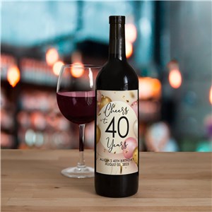 Personalized Cheers Balloons Wine Bottle Labels by Gifts For You Now
