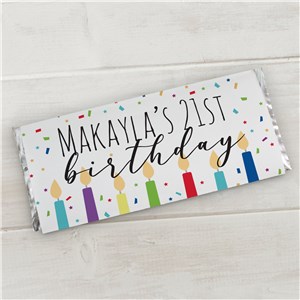 Personalized Birthday Confetti Candy Bar Wrappers by Gifts For You Now
