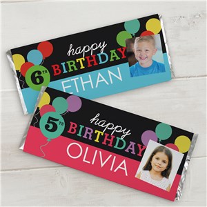 Personalized Birthday Balloons Candy Bar Wrappers by Gifts For You Now