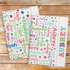 Personalized Name Word Art Notebook Set by Gifts For You Now