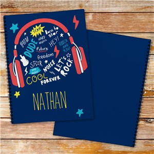 Personalized Rocker Headphones Notebook Set by Gifts For You Now