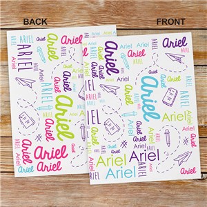 Personalized School Word Art Folder Set by Gifts For You Now