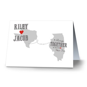 Long Distance Love Personalized Card by Gifts For You Now