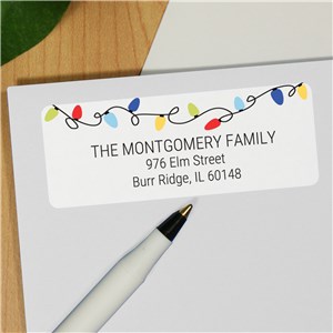 Personalized Holiday Lights Address Labels by Gifts For You Now