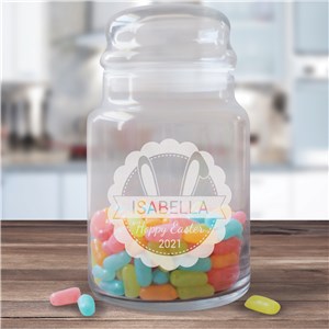Image of Engraved Bunny Ears Treat Jar