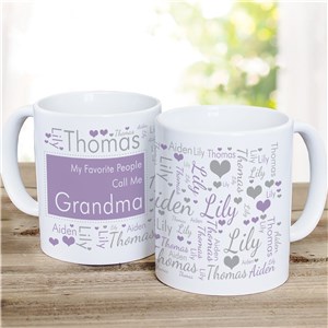 Personalized Favorite People call me Mommy Word-Art Mug by Gifts For You Now