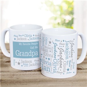 Favorite People Call Me Grandpa Personalized Word-Art mug by Gifts For You Now