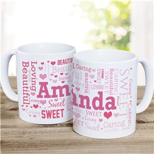 Personalized Love Forever Word-Art Mug by Gifts For You Now